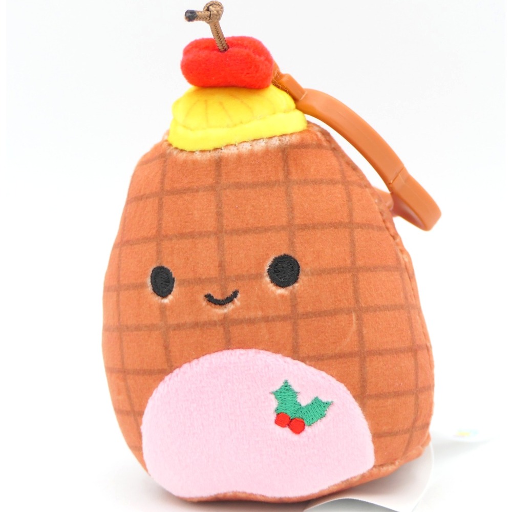 Original Squishmallows Roger The Christmas Ham‎ 3.5" Clip On Plush w/ Tag